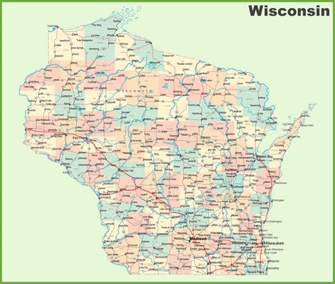 List of cities in Wisconsin .